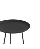 Table basse Ponza 46 à plateau rond noir - 46 x 46 x 50 cm