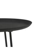 Table basse Ponza 46 à plateau rond noir - 46 x 46 x 50 cm