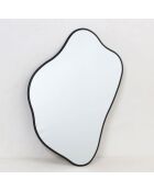 Miroir mural en verre et métal Desenzano noir argent - 60 x 2 x 90 cm