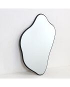 Miroir mural en verre et métal Desenzano noir argent - 60 x 2 x 90 cm