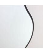 Miroir mural en verre et métal Desenzano noir argent - 60 x 2 x 90 cm
