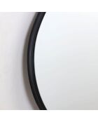 Miroir mural en verre et métal Desenzano noir argent - 60 x 2 x 90 cm