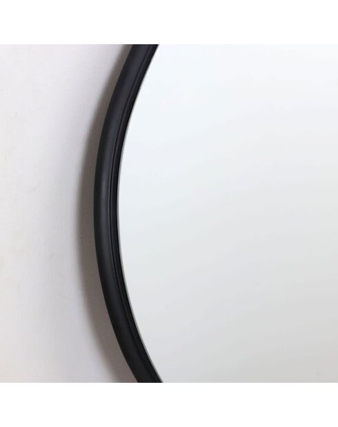 Miroir mural en verre et métal Desenzano noir argent - 60 x 2 x 90 cm