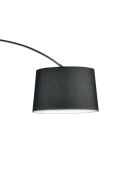 Lampadaire Tremosine en métal courbé avec base en marbre noir - 40 x 152 x 200 cm
