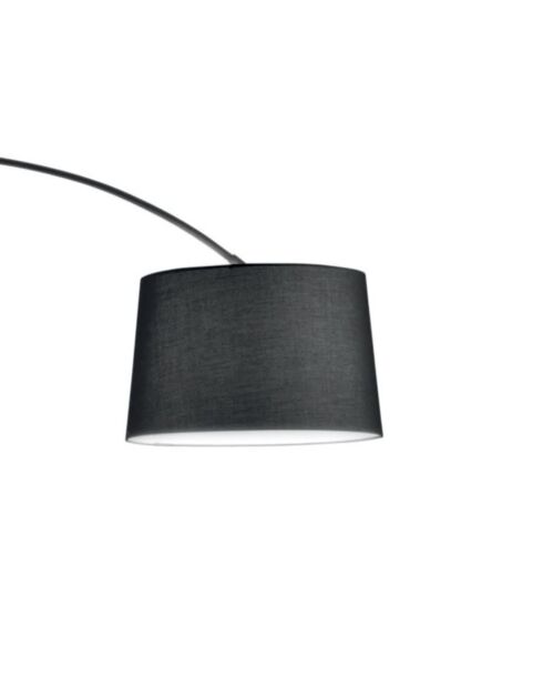 Lampadaire Tremosine en métal courbé avec base en marbre noir - 40 x 152 x 200 cm