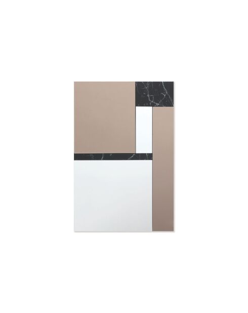 Miroir mural en verre Sabbioneta noir argent - 60 x 2 x 90 cm