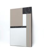 Miroir mural en verre Sabbioneta noir argent - 60 x 2 x 90 cm