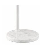 Lampadaire en métal Ortona avec point lumineux et support réglables blanc - 35 x 35 x 150 cm