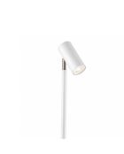 Lampadaire en métal Ortona avec point lumineux et support réglables blanc - 35 x 35 x 150 cm