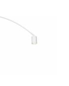 Lampadaire Budoni en métal courbé avec point lumineux réglable blanc - 185 x 35 x 224 cm