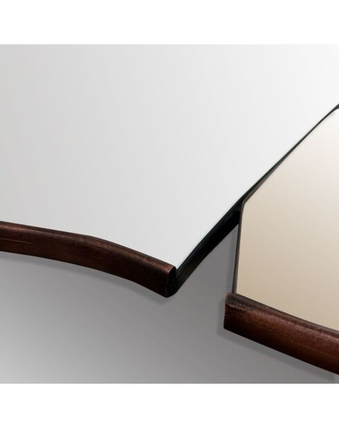 Miroir mural en verre et métal Ortisei de forme irrégulière argent/bronze - 80 x 2 x 80 cm