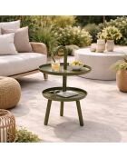 Table basse d'extérieur Palmanova vert militore - 41 x ,41 x 55 cm