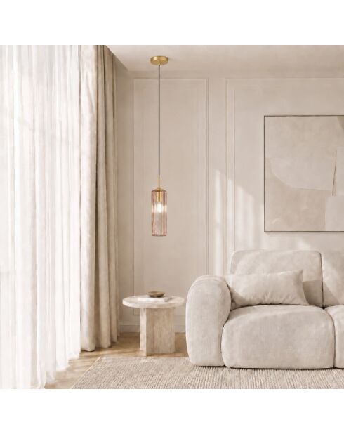 Suspension en verre Vieste ambre - 10 x 202 cm