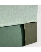 Peinture abstraite Peschici peinte à la main vert/beige - 60 x 4,5 x 60 cm
