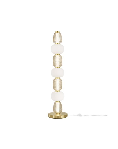 Lampadaire en métal Bolzano avec 4 diffuseurs noir - 25 x 25 x 108,8 cm