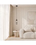Suspension en verre Vieste gris - 10 x 202 cm