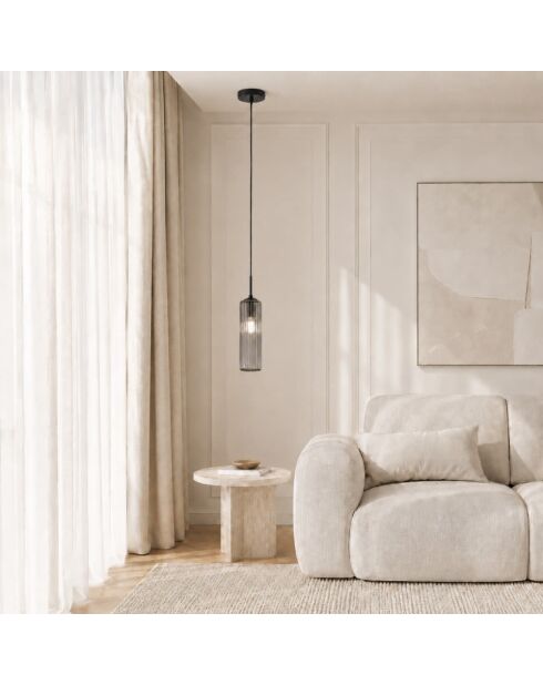 Suspension en verre Vieste gris - 10 x 202 cm