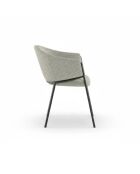 Ensemble de 2 chaises de salle à manger avec structure en métal Benevento gris /anthracite - 60 x 53 x 78 cm