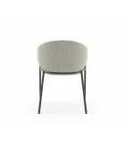Ensemble de 2 chaises de salle à manger avec structure en métal Benevento gris /anthracite - 60 x 53 x 78 cm