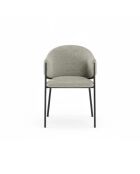 Ensemble de 2 chaises de salle à manger avec structure en métal Benevento gris /anthracite - 60 x 53 x 78 cm