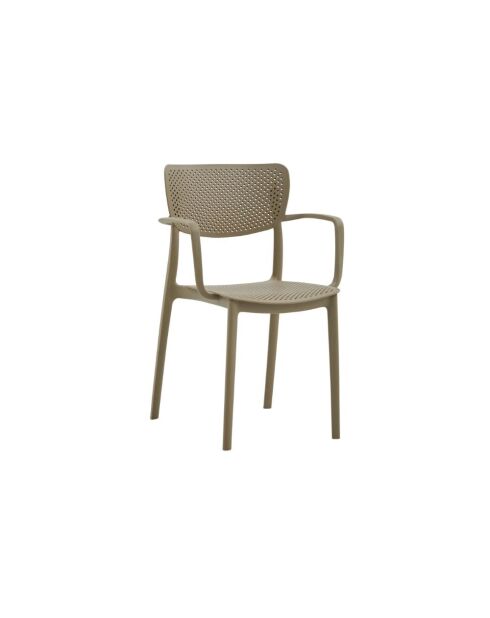 Ensemble de 2 chaises Rapallo empilables pour une utilisation intérieure et extérieure tourterelle - 54 x 53 x 82 cm