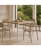 Ensemble de 2 chaises Rapallo empilables pour une utilisation intérieure et extérieure tourterelle - 54 x 53 x 82 cm