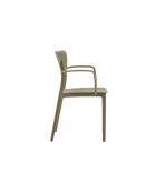 Ensemble de 2 chaises Rapallo empilables pour une utilisation intérieure et extérieure tourterelle - 54 x 53 x 82 cm