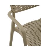 Ensemble de 2 chaises Rapallo empilables pour une utilisation intérieure et extérieure tourterelle - 54 x 53 x 82 cm