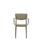 Ensemble de 2 chaises Rapallo empilables pour une utilisation intérieure et extérieure tourterelle - 54 x 53 x 82 cm