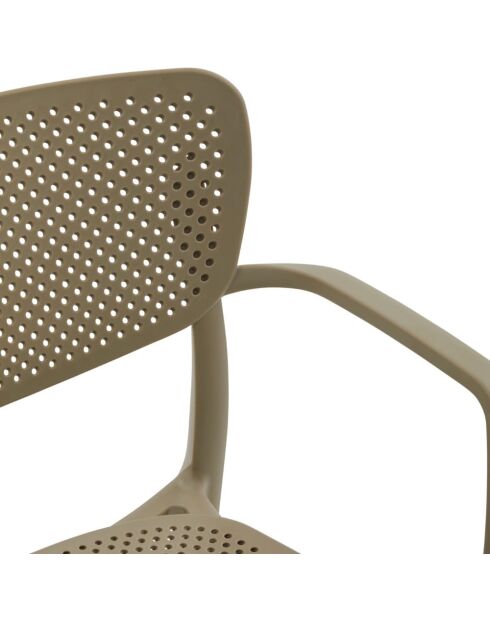Ensemble de 2 chaises Rapallo empilables pour une utilisation intérieure et extérieure tourterelle - 54 x 53 x 82 cm