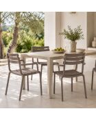 Ensemble de 2 chaises Portovenere empilables pour une utilisation intérieure et extérieure tourterelle - 58 x 59 x 84 cm