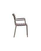 Ensemble de 2 chaises Portovenere empilables pour une utilisation intérieure et extérieure tourterelle - 58 x 59 x 84 cm
