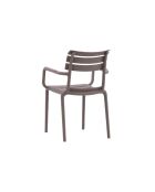 Ensemble de 2 chaises Portovenere empilables pour une utilisation intérieure et extérieure tourterelle - 58 x 59 x 84 cm