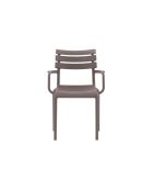 Ensemble de 2 chaises Portovenere empilables pour une utilisation intérieure et extérieure tourterelle - 58 x 59 x 84 cm