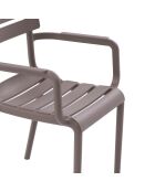 Ensemble de 2 chaises Portovenere empilables pour une utilisation intérieure et extérieure tourterelle - 58 x 59 x 84 cm