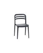 Ensemble de 2 chaises Procida empilables pour une utilisation intérieure et extérieure anthracite - 46 x 51 x 82 cm