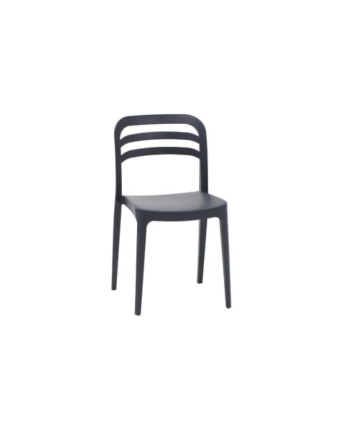 Ensemble de 2 chaises Procida empilables pour une utilisation intérieure et extérieure anthracite - 46 x 51 x 82 cm