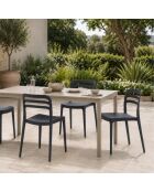 Ensemble de 2 chaises Procida empilables pour une utilisation intérieure et extérieure anthracite - 46 x 51 x 82 cm