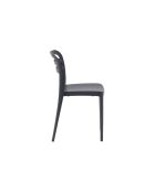 Ensemble de 2 chaises Procida empilables pour une utilisation intérieure et extérieure anthracite - 46 x 51 x 82 cm