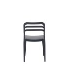 Ensemble de 2 chaises Procida empilables pour une utilisation intérieure et extérieure anthracite - 46 x 51 x 82 cm