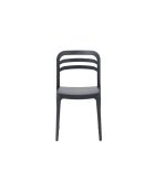 Ensemble de 2 chaises Procida empilables pour une utilisation intérieure et extérieure anthracite - 46 x 51 x 82 cm