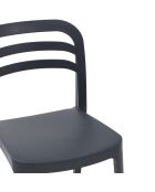 Ensemble de 2 chaises Procida empilables pour une utilisation intérieure et extérieure anthracite - 46 x 51 x 82 cm