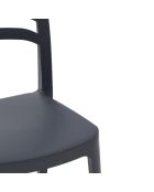 Ensemble de 2 chaises Procida empilables pour une utilisation intérieure et extérieure anthracite - 46 x 51 x 82 cm
