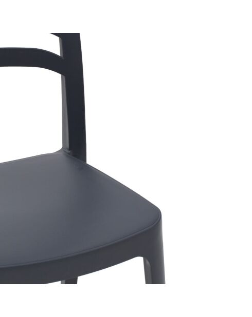 Ensemble de 2 chaises Procida empilables pour une utilisation intérieure et extérieure anthracite - 46 x 51 x 82 cm