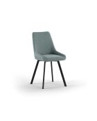 Ensemble de 4 chaises de salle à manger avec structure en métal Altamura aigue - marine/anthracite - 60 x 48 x 87 cm
