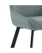 Ensemble de 4 chaises de salle à manger avec structure en métal Altamura aigue - marine/anthracite - 60 x 48 x 87 cm