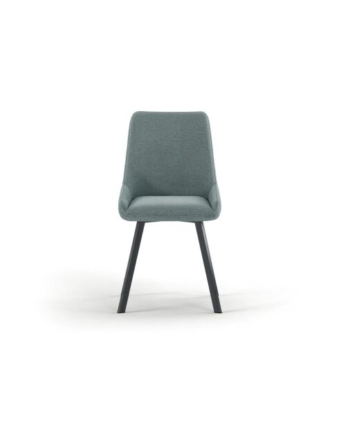 Ensemble de 4 chaises de salle à manger avec structure en métal Altamura aigue - marine/anthracite - 60 x 48 x 87 cm