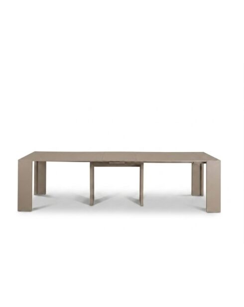 Console extensible Portofino gain de place tourterelle - 42,5/302,5 cm