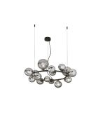 Suspension Surbo en métal avec 16 diffuseurs noir - 82 x 82 x 36,5 cm