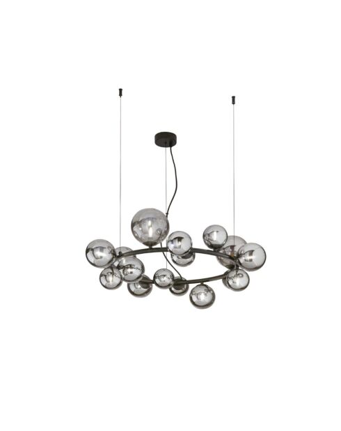 Suspension Surbo en métal avec 16 diffuseurs noir - 82 x 82 x 36,5 cm